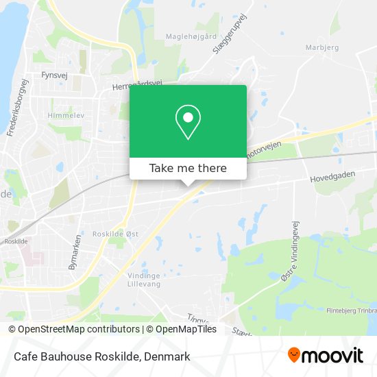 Cafe Bauhouse Roskilde map