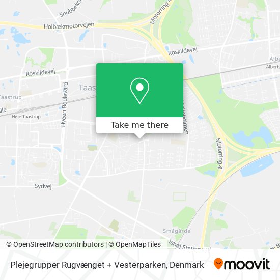 Plejegrupper Rugvænget + Vesterparken map