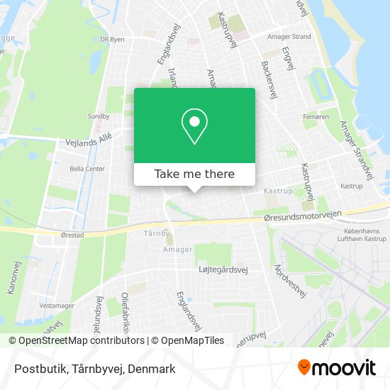 Postbutik, Tårnbyvej map