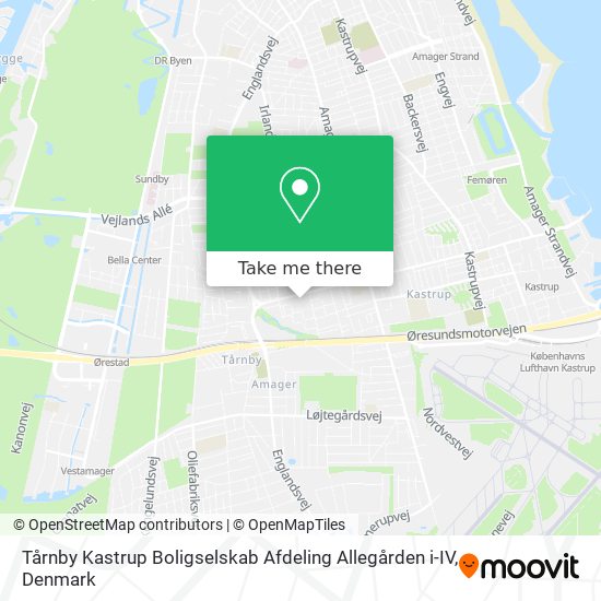 Tårnby Kastrup Boligselskab Afdeling Allegården i-IV map