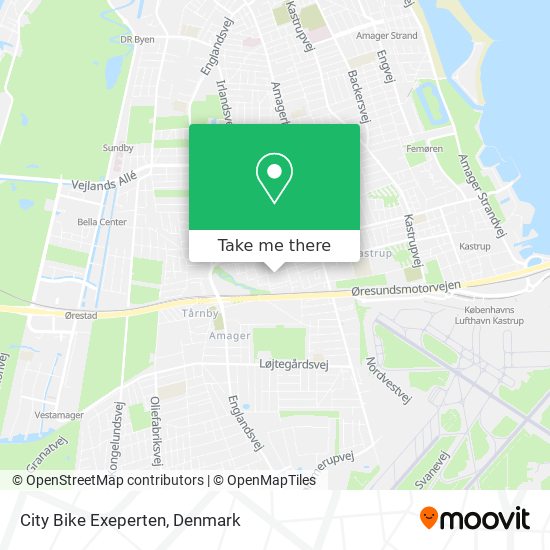 City Bike Exeperten map