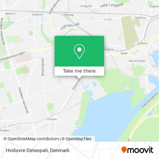 Hvidovre Osteopati map