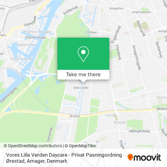 Vores Lille Verden Daycare - Privat Pasningordning Ørestad, Amager map