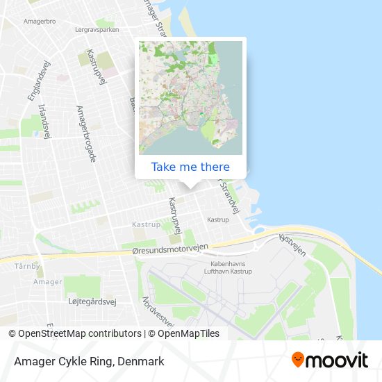 Amager Cykle Ring map