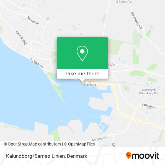 Kalundborg/Samsø Linien map