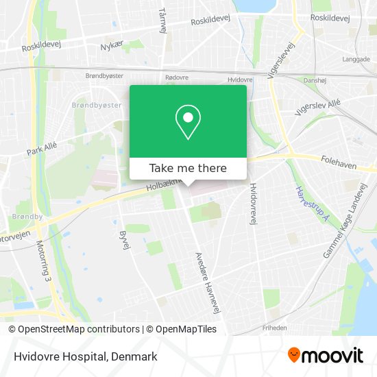 Hvidovre Hospital map