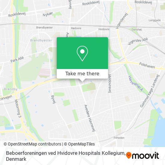 Beboerforeningen ved Hvidovre Hospitals Kollegium map