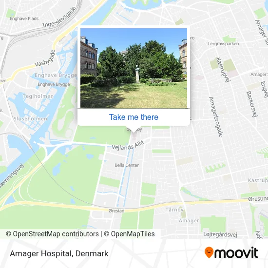Amager Hospital map
