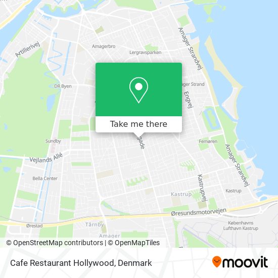 Cafe Restaurant Hollywood map