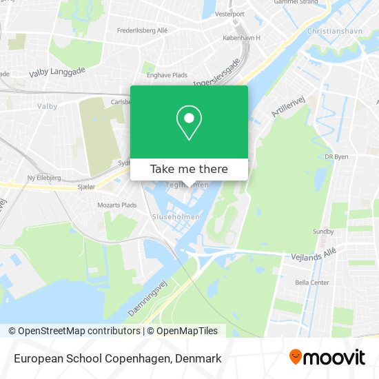 European School Copenhagen map