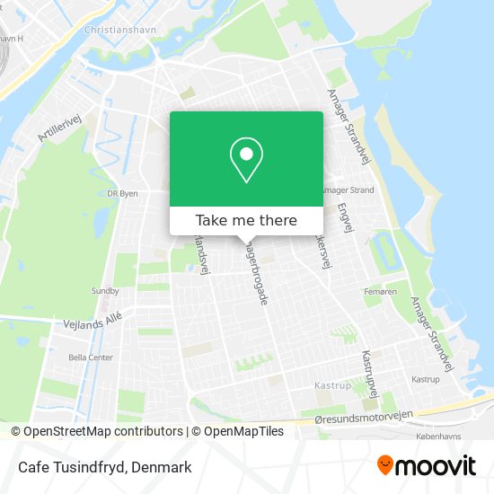 Cafe Tusindfryd map