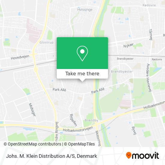 Johs. M. Klein Distribution A / S map