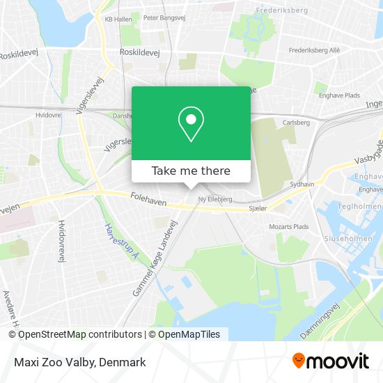 Maxi Zoo Valby map