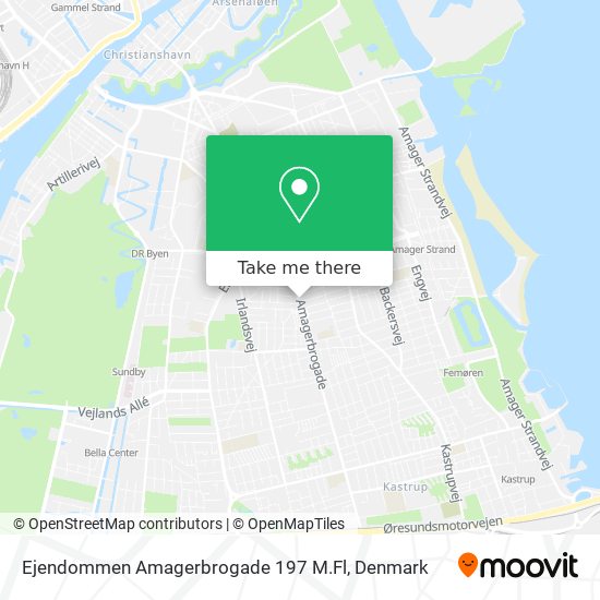 Ejendommen Amagerbrogade 197 M.Fl map