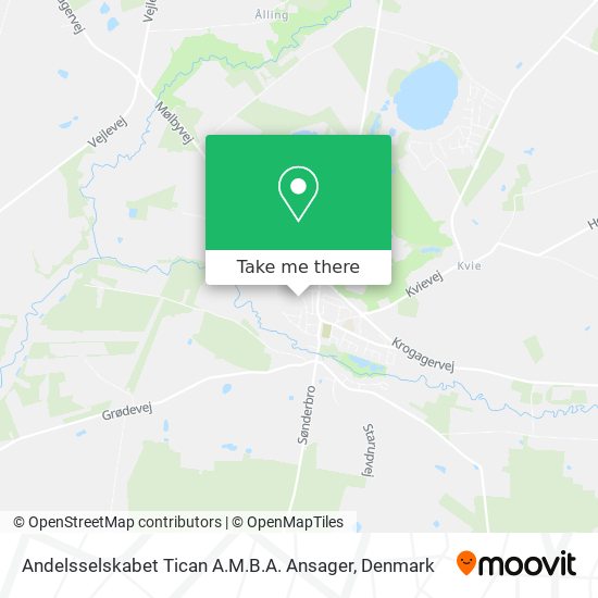 Andelsselskabet Tican A.M.B.A. Ansager map