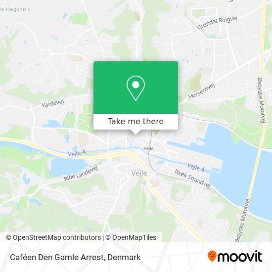 Caféen Den Gamle Arrest map