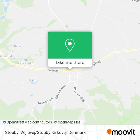 Stouby. Vejlevej / Stouby Kirkevej map