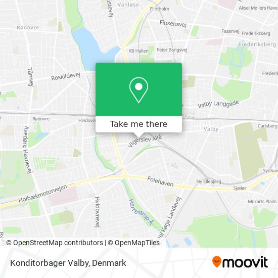 Konditorbager Valby map