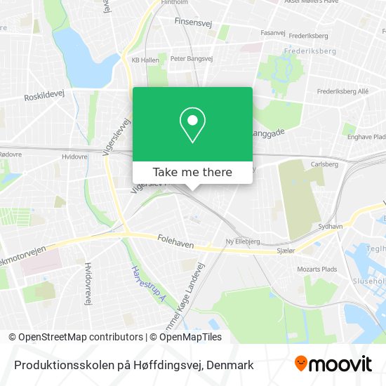 Produktionsskolen på Høffdingsvej map