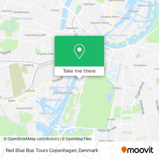 Red Blue Bus Tours Copenhagen map