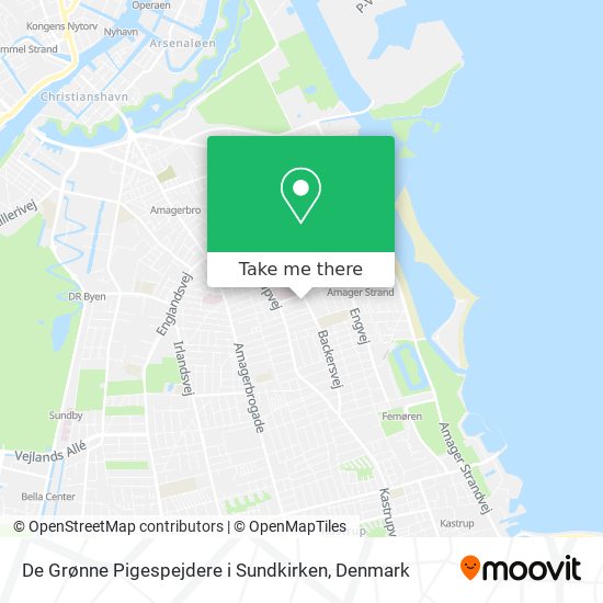 De Grønne Pigespejdere i Sundkirken map