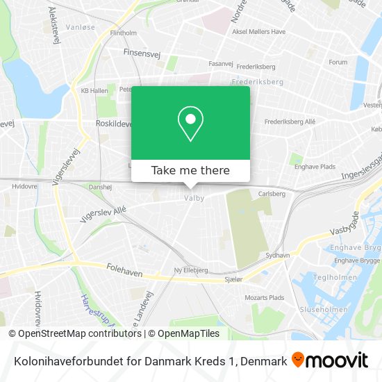 Kolonihaveforbundet for Danmark Kreds 1 map