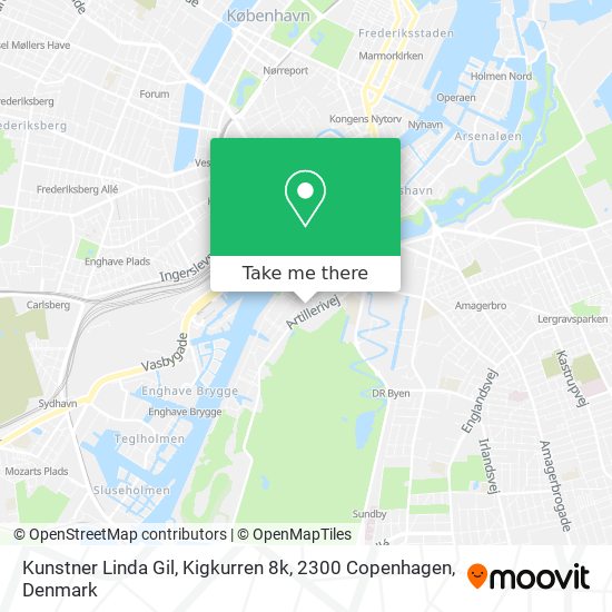 Kunstner Linda Gil, Kigkurren 8k, 2300 Copenhagen map