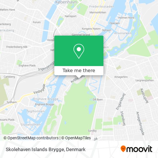 Skolehaven Islands Brygge map