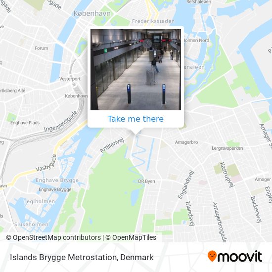 Islands Brygge Metrostation map