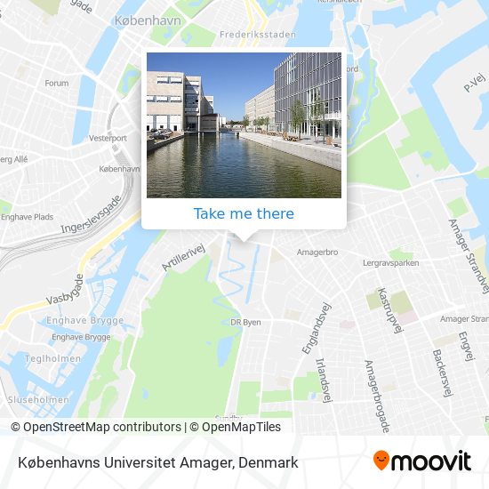 Københavns Universitet Amager map