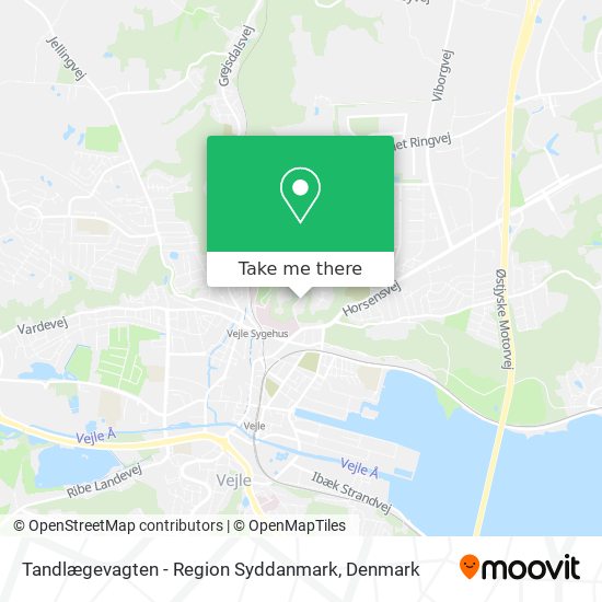 Tandlægevagten - Region Syddanmark map