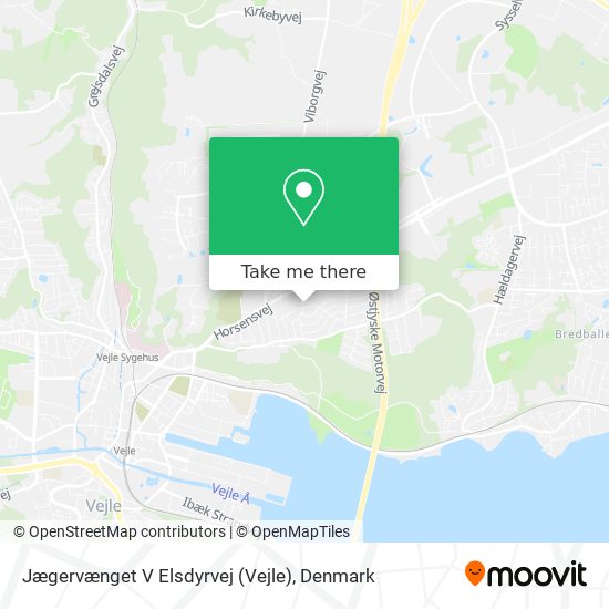 Jægervænget V Elsdyrvej (Vejle) map