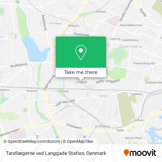 Tandlægerne ved Langgade Station map