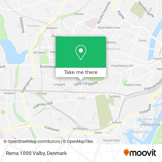 Rema 1000 Valby map