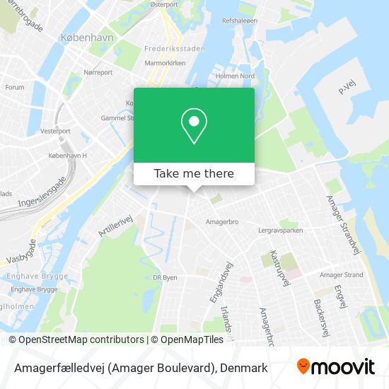 Amagerfælledvej (Amager Boulevard) map