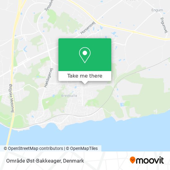 Område Øst-Bakkeager map