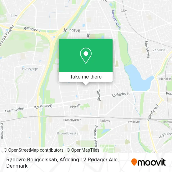 Rødovre Boligselskab, Afdeling 12 Rødager Alle map