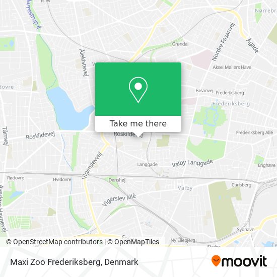 Maxi Zoo Frederiksberg map
