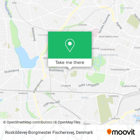 Roskildevej-Borgmester Fischersvej map