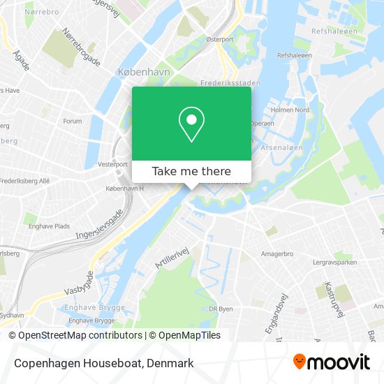 Copenhagen Houseboat map