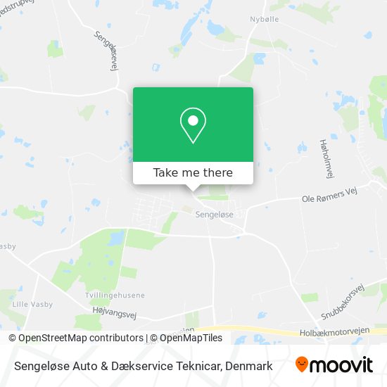Sengeløse Auto & Dækservice Teknicar map