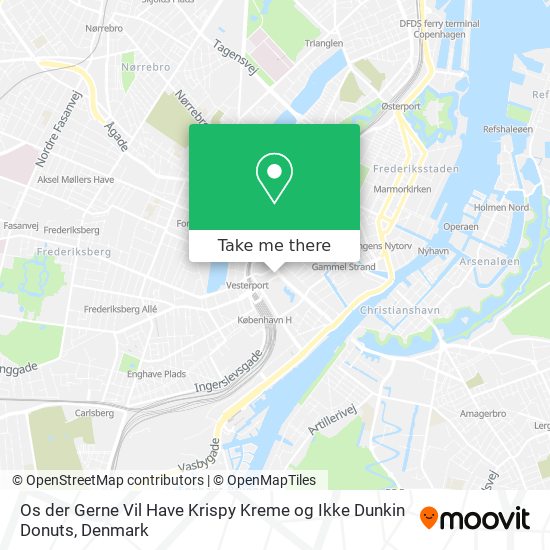 Os der Gerne Vil Have Krispy Kreme og Ikke Dunkin Donuts map