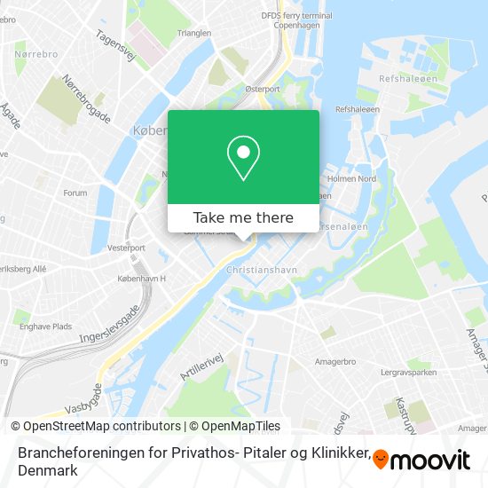 Brancheforeningen for Privathos- Pitaler og Klinikker map