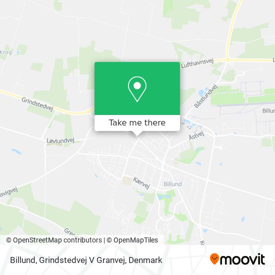 Billund, Grindstedvej V Granvej map