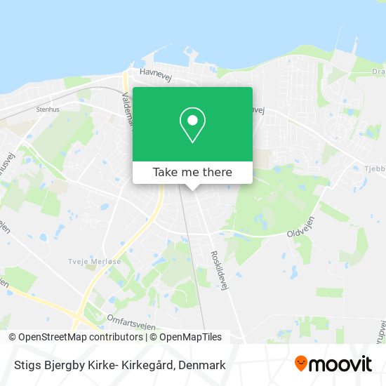 Stigs Bjergby Kirke- Kirkegård map