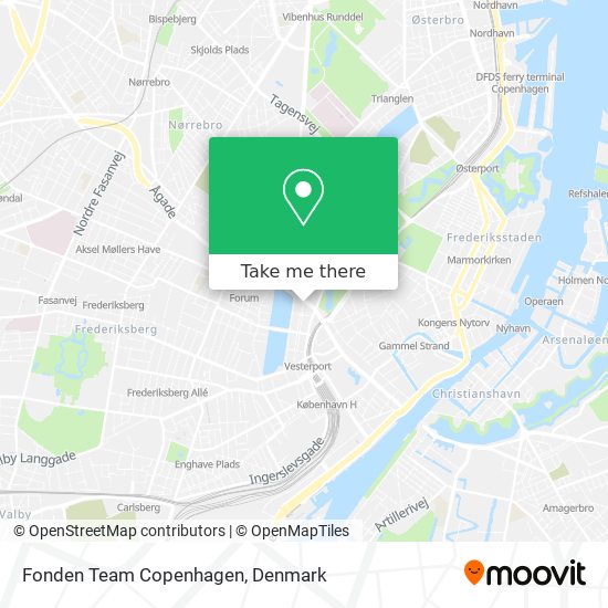 Fonden Team Copenhagen map