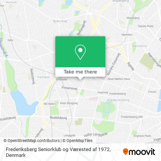 Frederiksberg Seniorklub og Værested af 1972 map