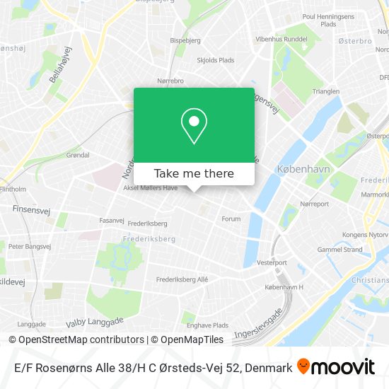 E / F Rosenørns Alle 38 / H C Ørsteds-Vej 52 map