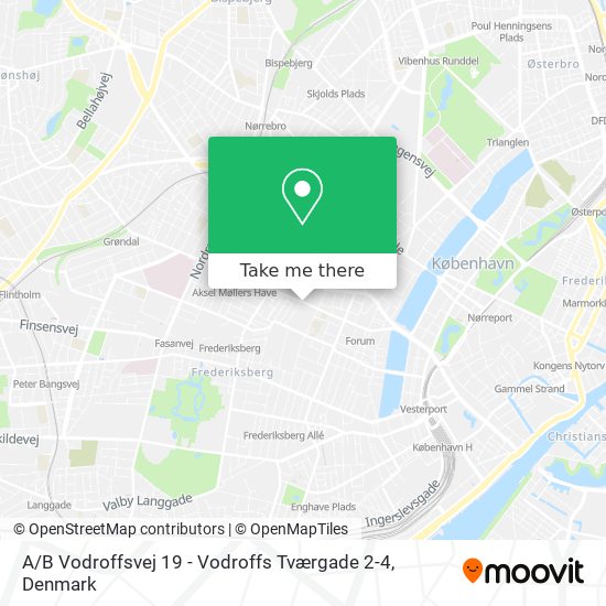 A / B Vodroffsvej 19 - Vodroffs Tværgade 2-4 map