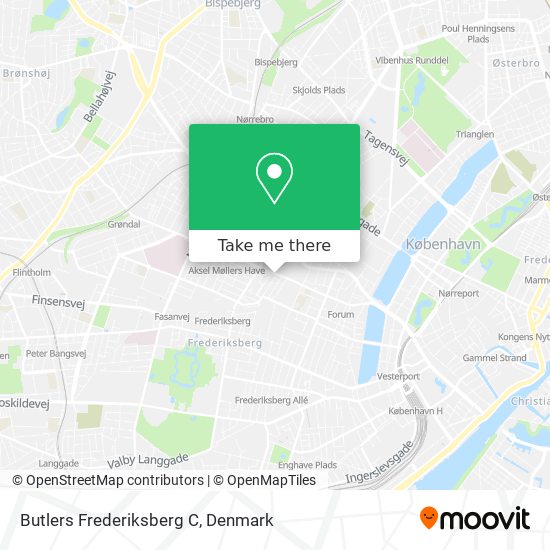 Butlers Frederiksberg C map